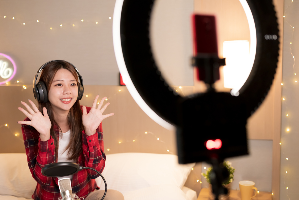 Woman Live Stream at Home